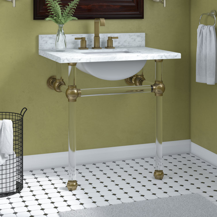 Kingston Brass Carrara Marble 30" Single Bathroom Vanity Set & Reviews